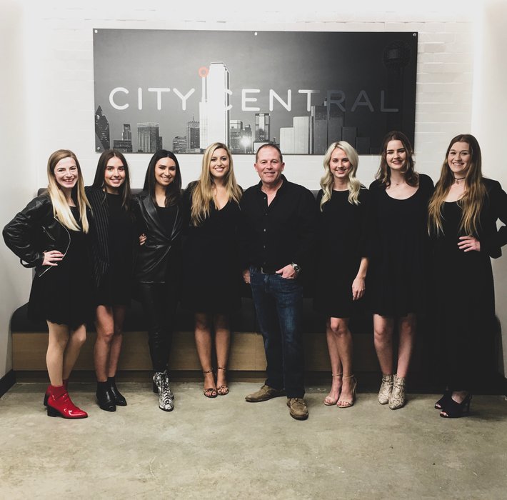 The team at City Central, all dressed in black