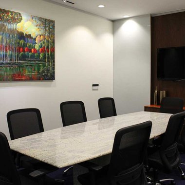 Furnished meeting room for business conferences