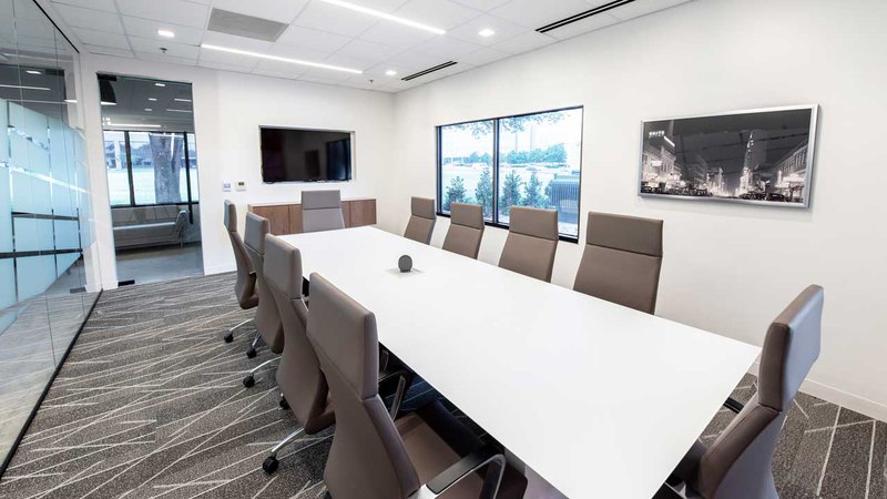 One of the business conference rooms in the building with office space for rent