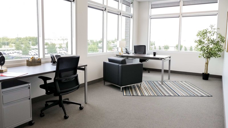 The interior of private dedicated desk space at City Central